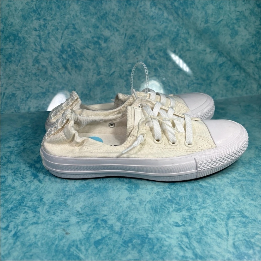 Converse CTAS Shoreline Women’s Retro White Canvas Low Top Slip On Shoes Size 6